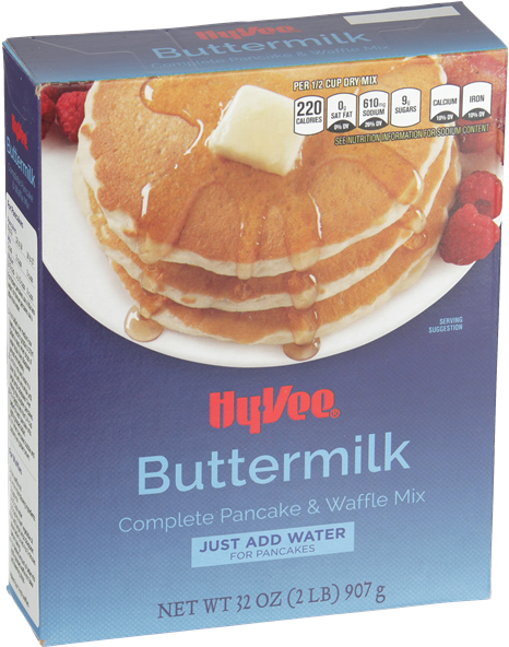 Hy Vee Buttermilk Pancake Mix Box PNG Image