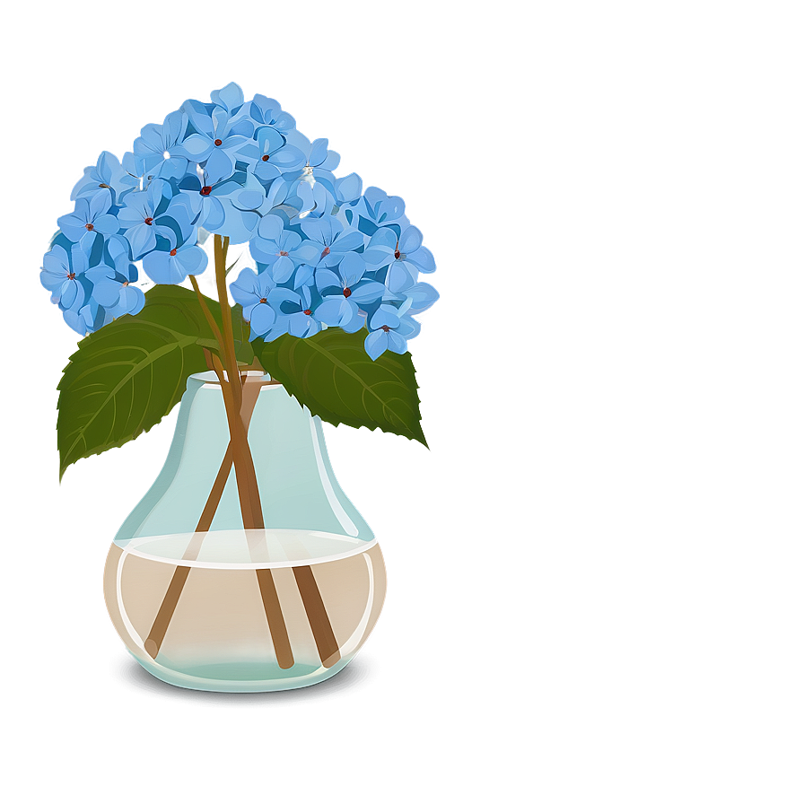 Hydrangea In Vase Png Adp PNG Image