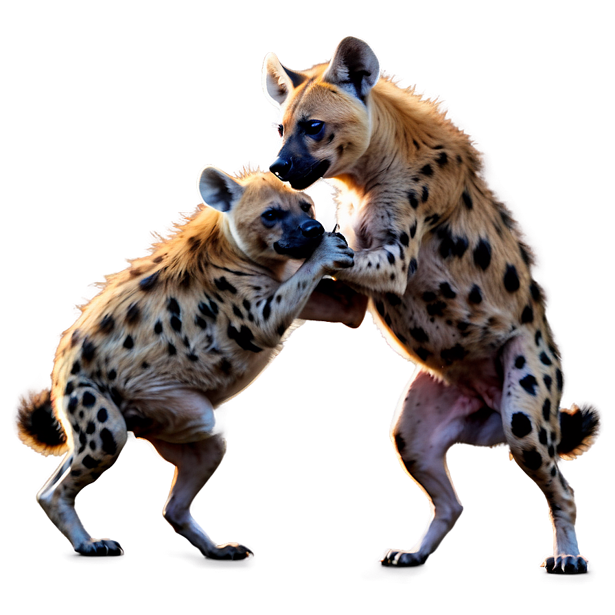 Hyena Couple Mating Dance Png 06112024 PNG Image