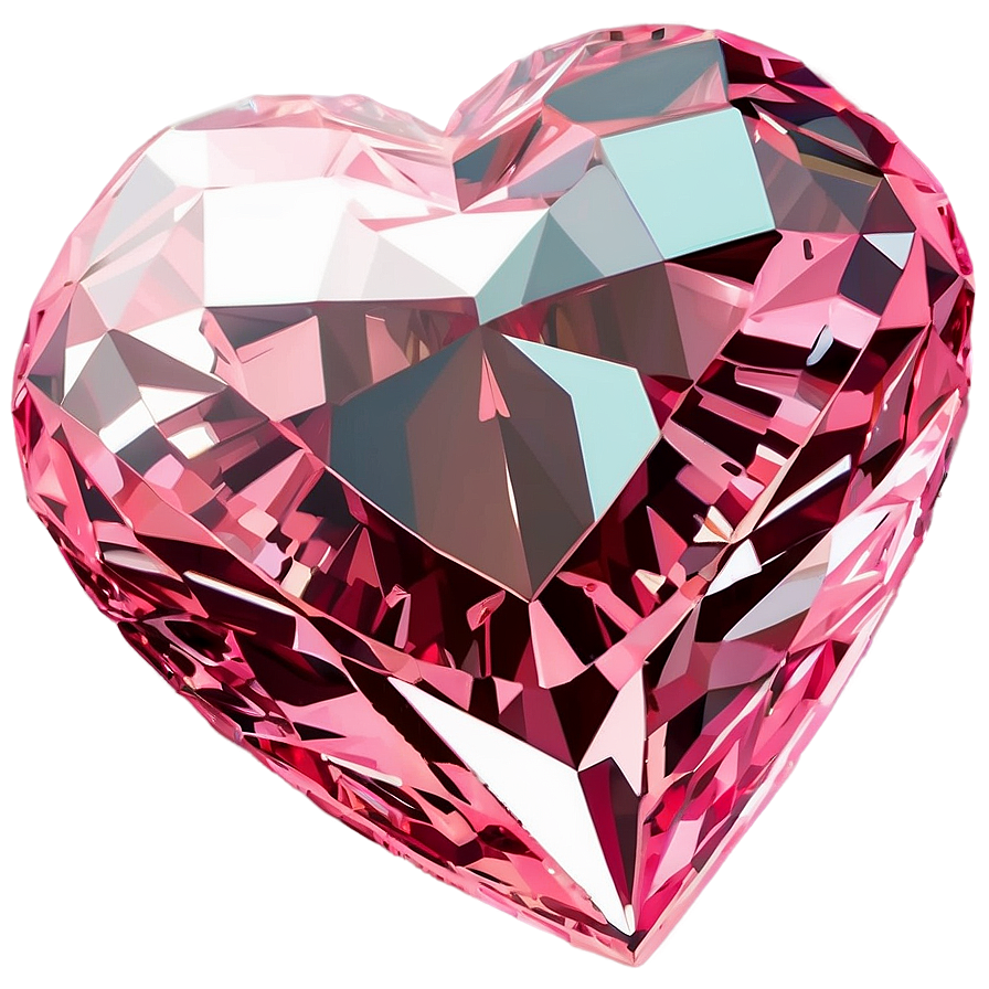 Hypnotic Pink Diamond Heart Illustration Png 43 PNG Image