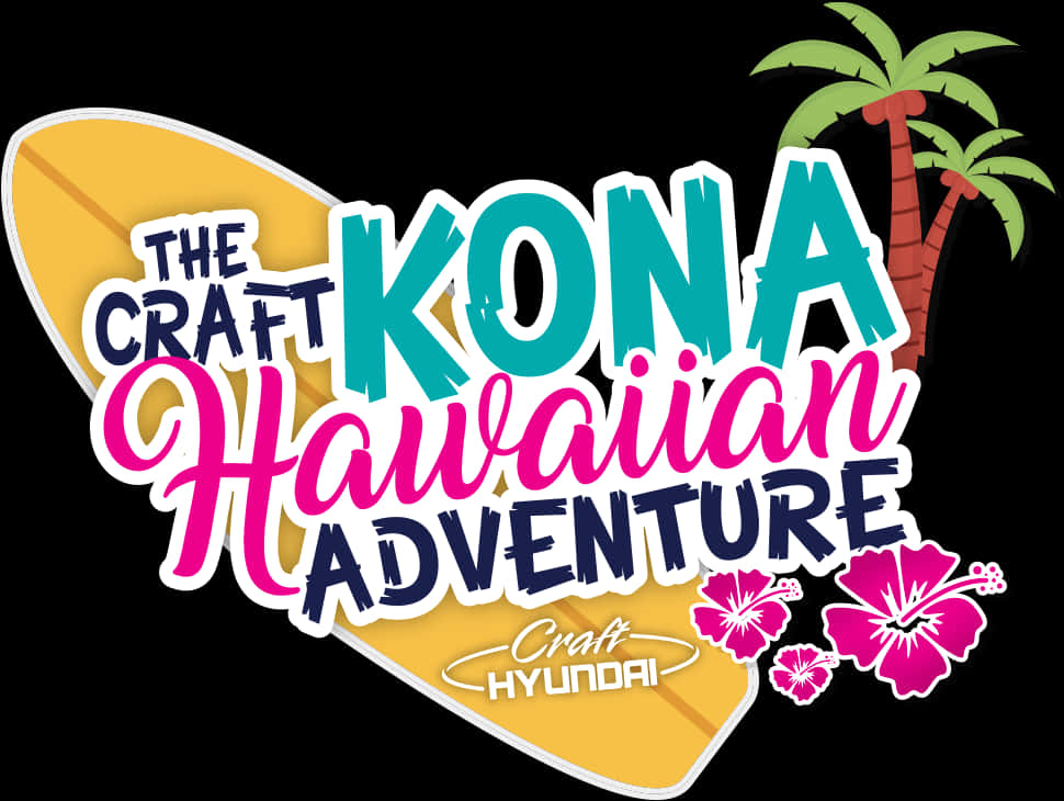 Hyundai Kona Hawaiian Adventure Logo PNG Image