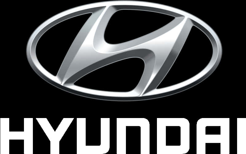 Hyundai Logo Black Background PNG Image