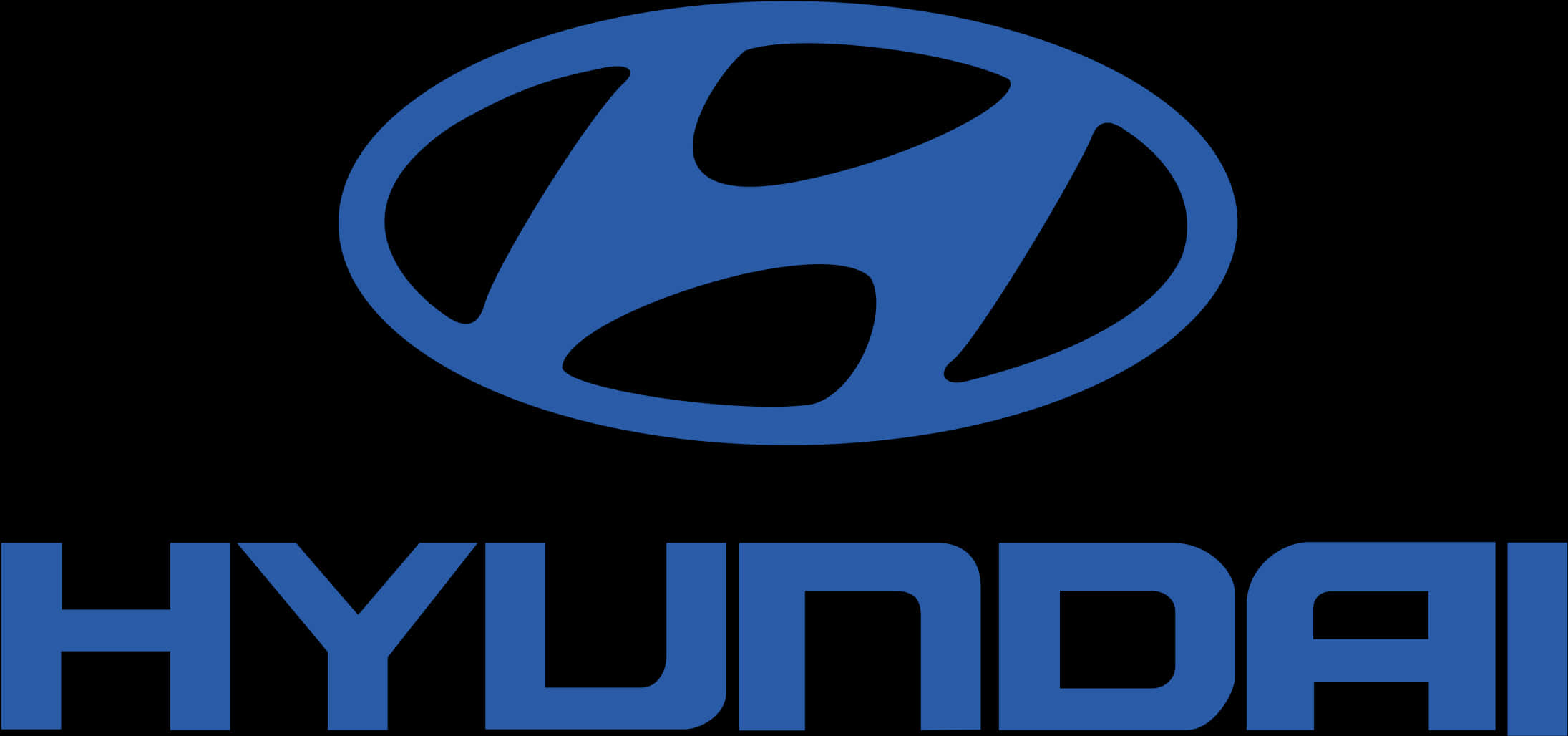 Hyundai Logo Blue Background PNG Image