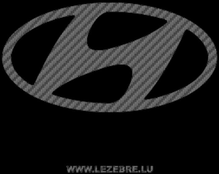 Hyundai Logo Carbon Fiber Texture PNG Image