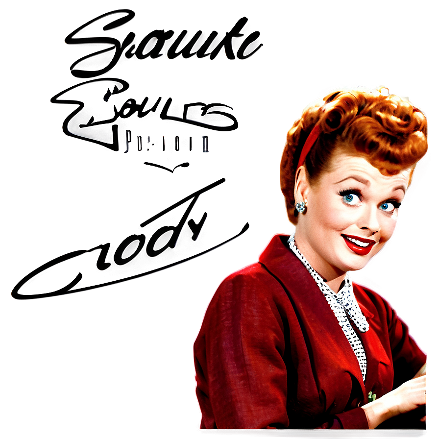 I Love Lucy Signature Autograph Png 06242024 PNG Image