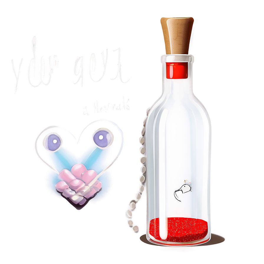 I Love You Message In A Bottle Png Njh80 PNG Image