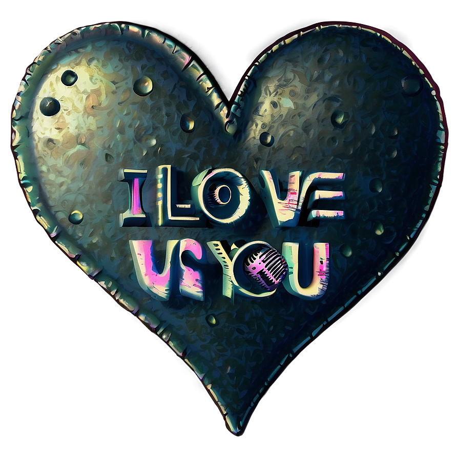 I Love You Vintage Letter Png 58 PNG Image