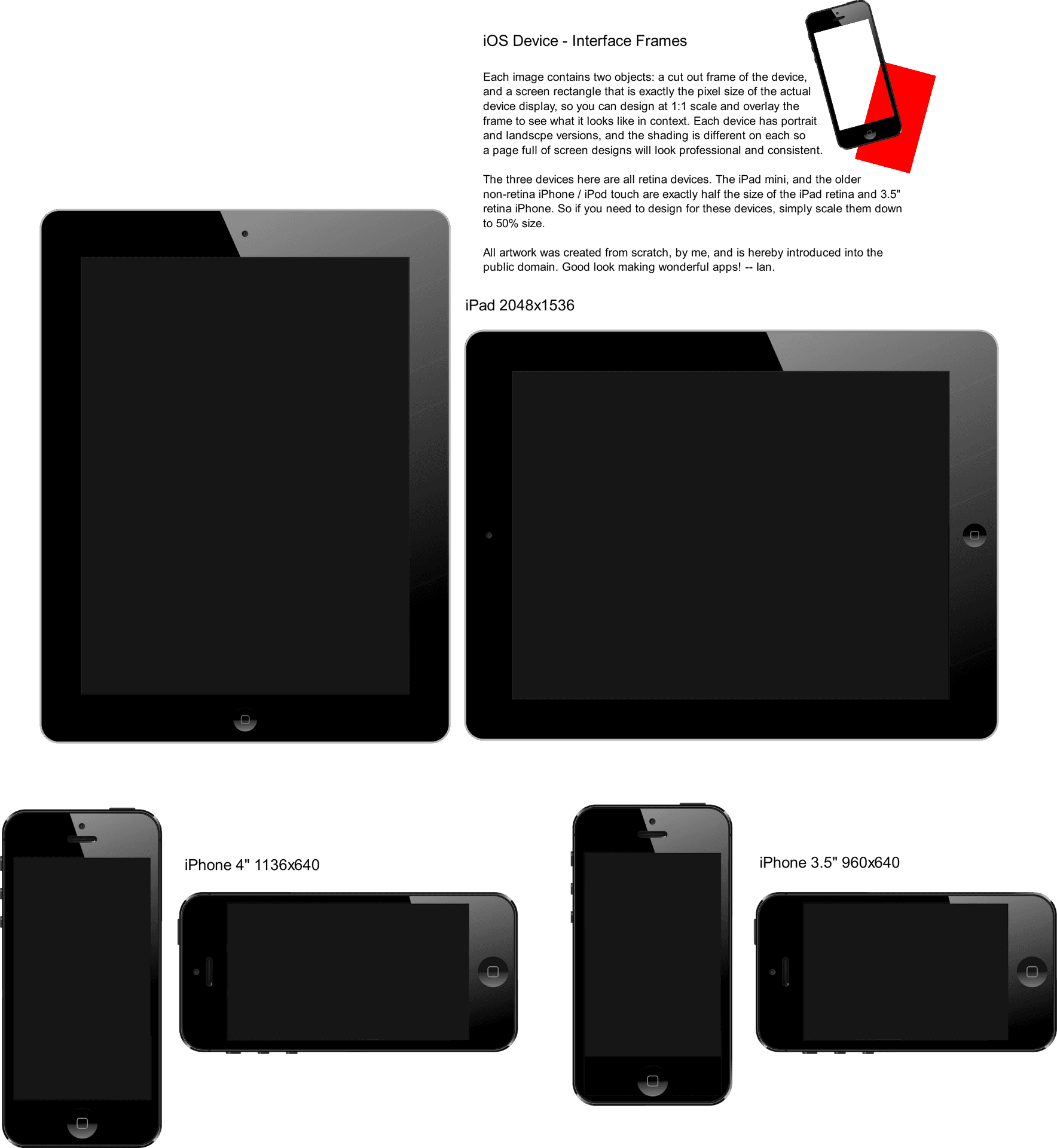 I O S Device Interface Frames PNG Image