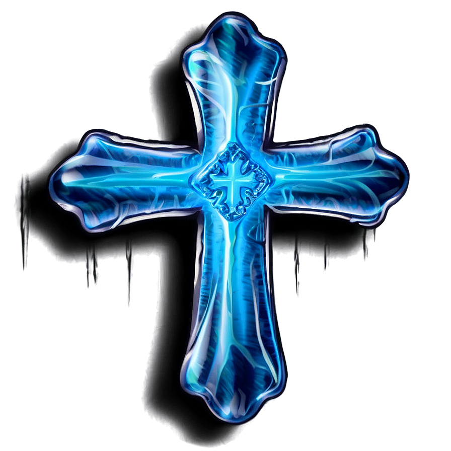 Ice Blue Cross Png 67 PNG Image