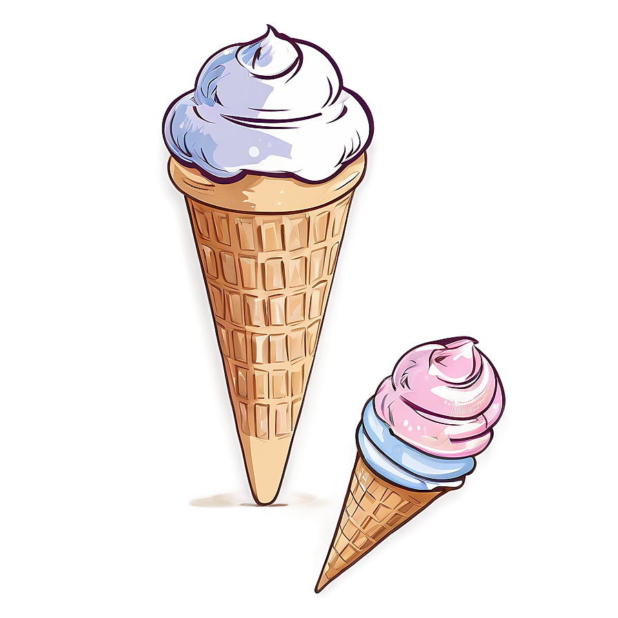 Ice Cream Cone Sketch Png Ldt PNG Image