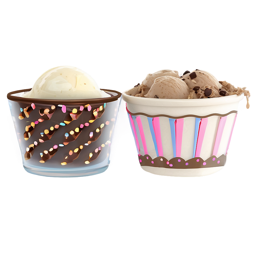 Ice Cream Cup Assortment Png Tgk PNG Image