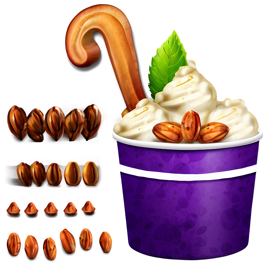 Ice Cream Cup With Nuts Png Koy26 PNG Image