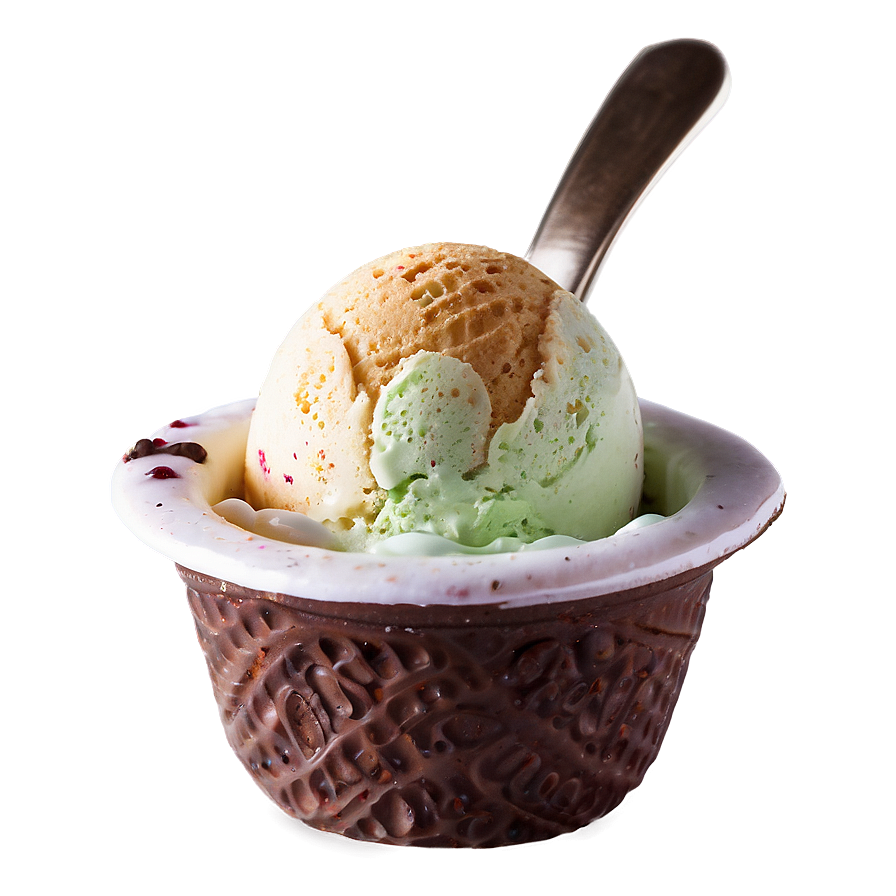 Ice Cream Cup With Spoon Png Puu11 PNG Image