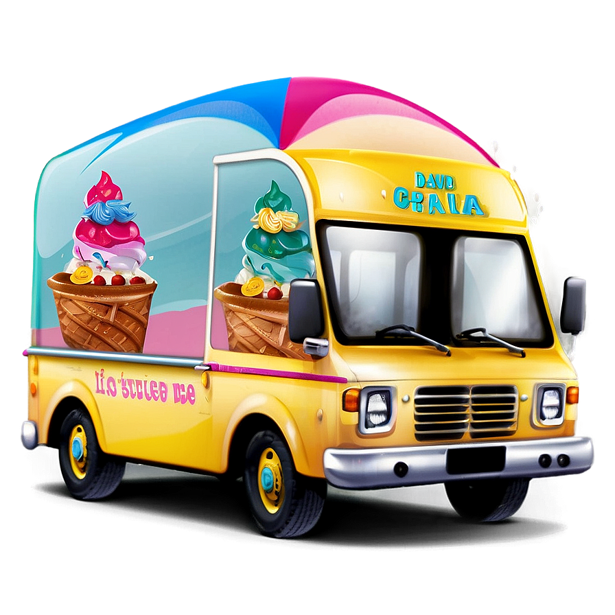 Ice Cream Delivery Truck Png 06202024 PNG Image