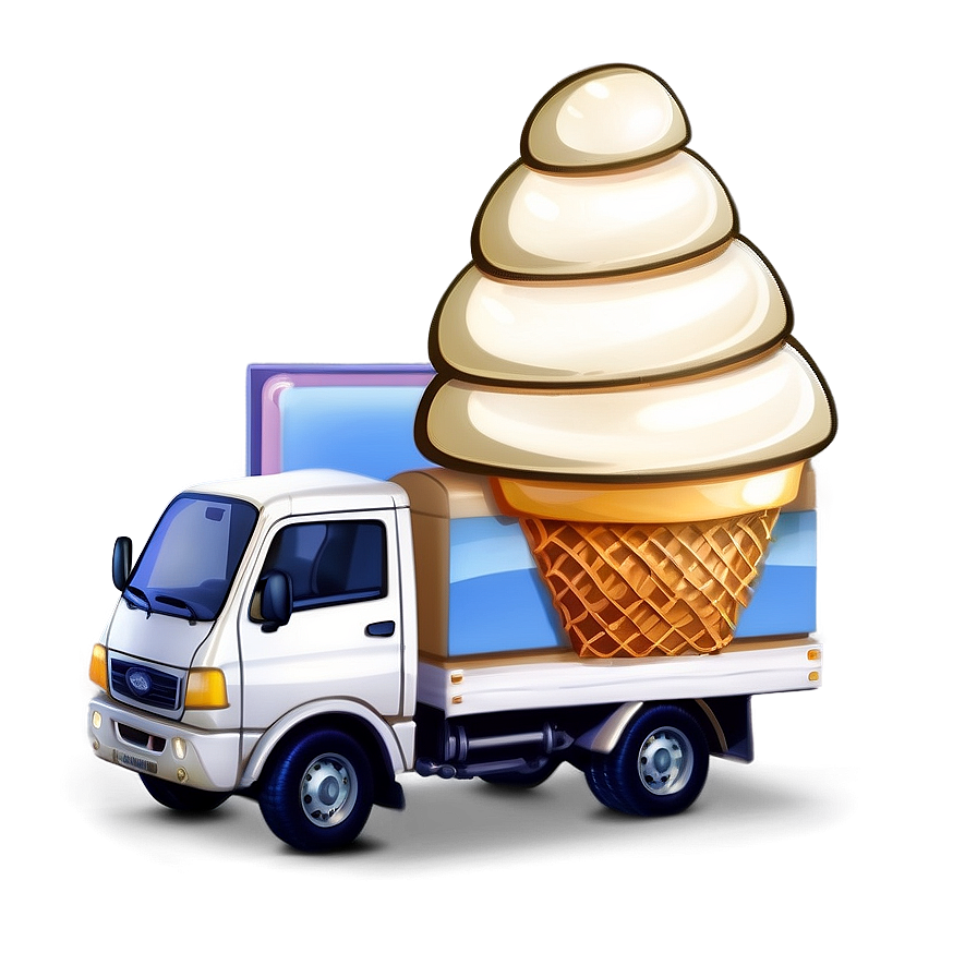 Ice Cream Delivery Truck Png Dtf59 PNG Image