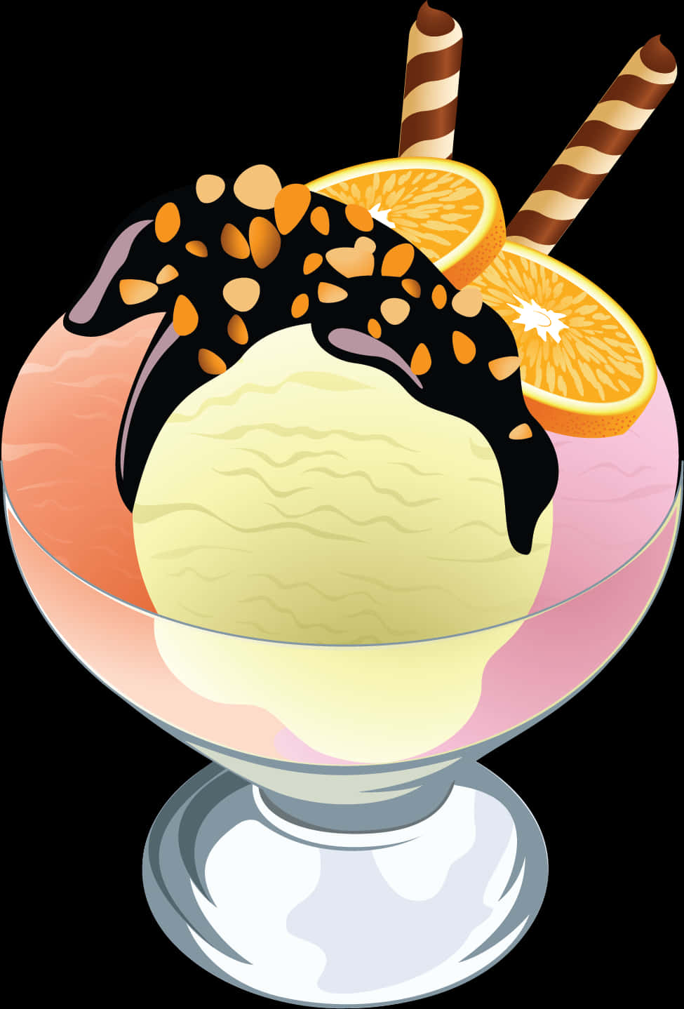 Ice Cream Sundae Clipart PNG Image