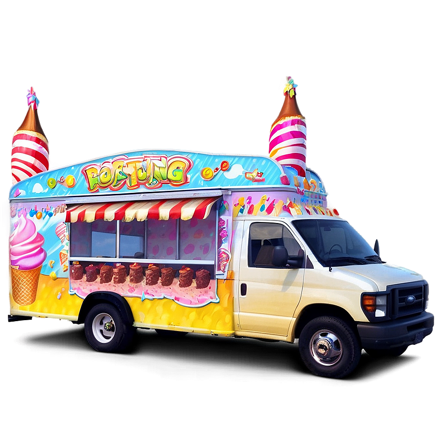 Ice Cream Truck At The Festival Png 63 PNG Image