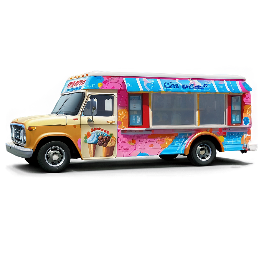 Ice Cream Truck In The Countryside Png Dlc PNG Image