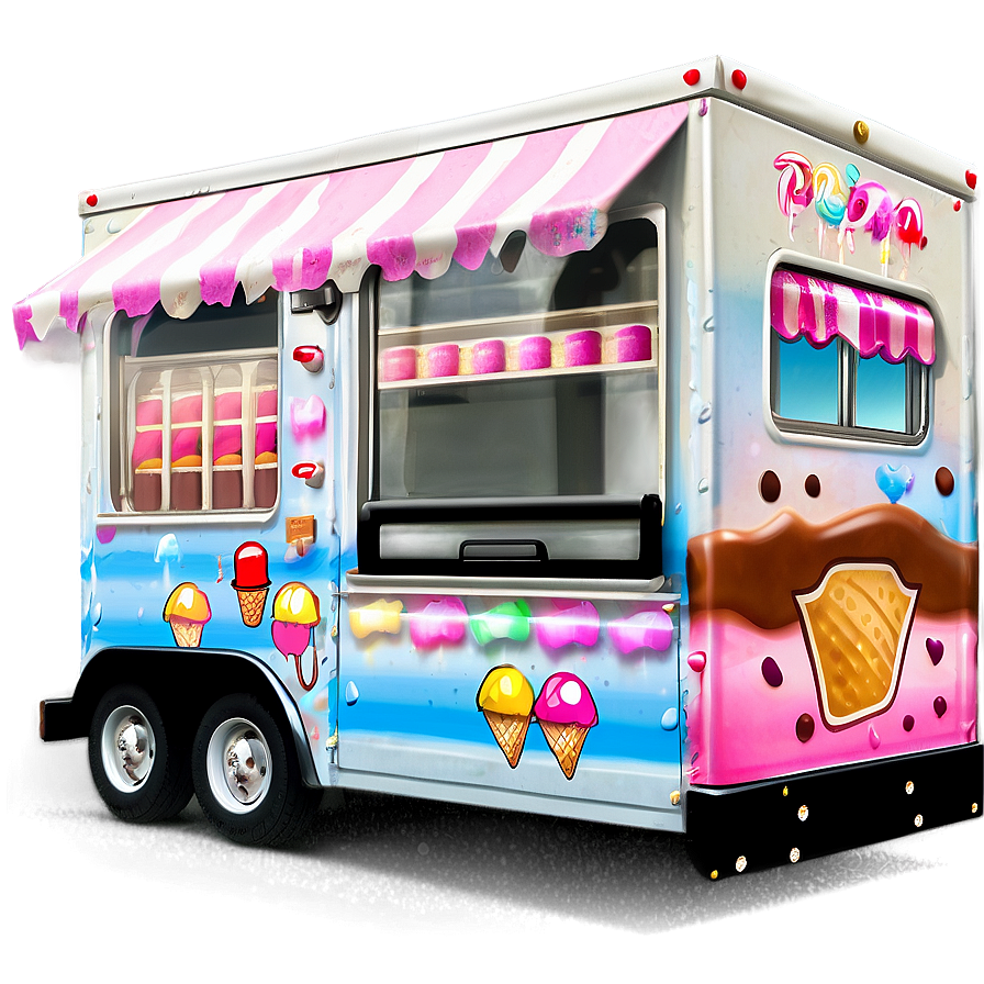 Ice Cream Truck Side View Png Tql PNG Image