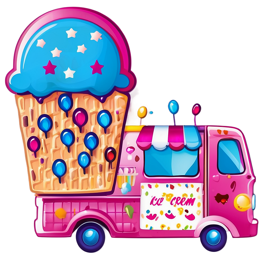 Ice Cream Truck Vector Png 06202024 PNG Image