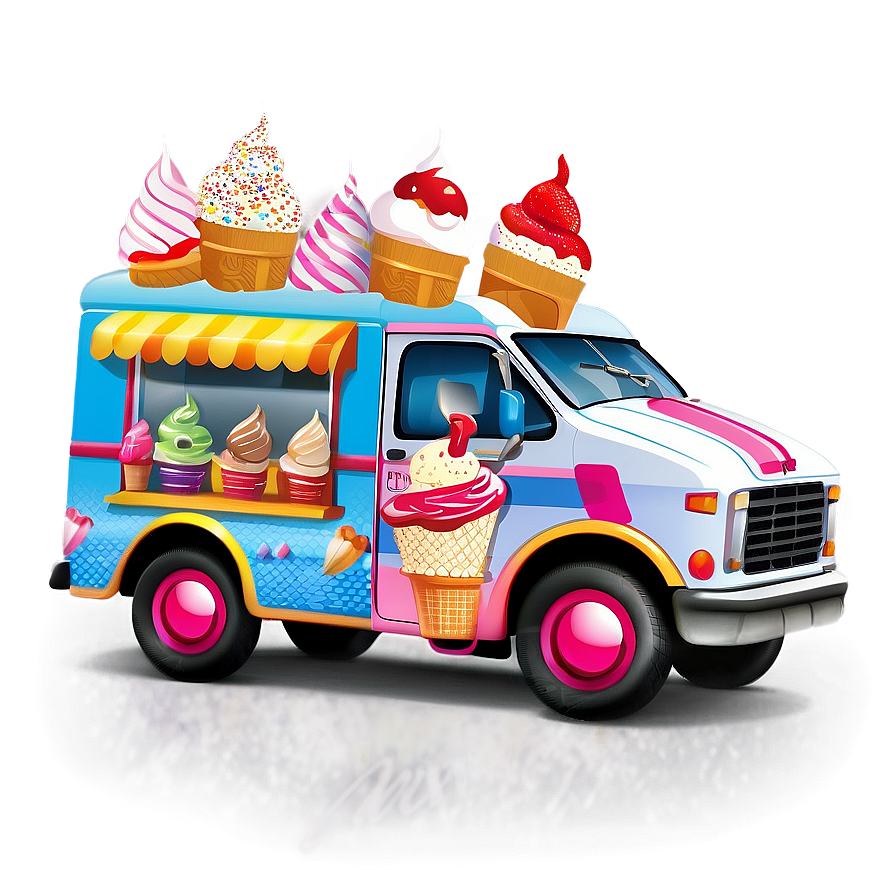 Ice Cream Truck Vector Png Vkp21 PNG Image