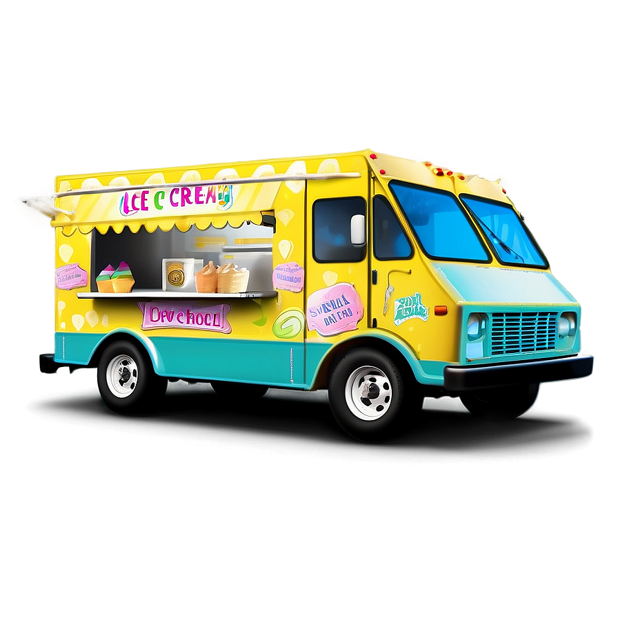 Ice Cream Truck With Vegan Options Png Vpw14 PNG Image