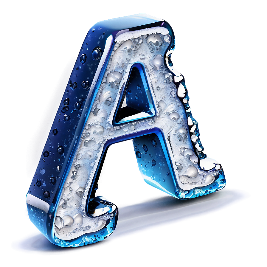 Ice Effect Letter A Png Unt PNG Image