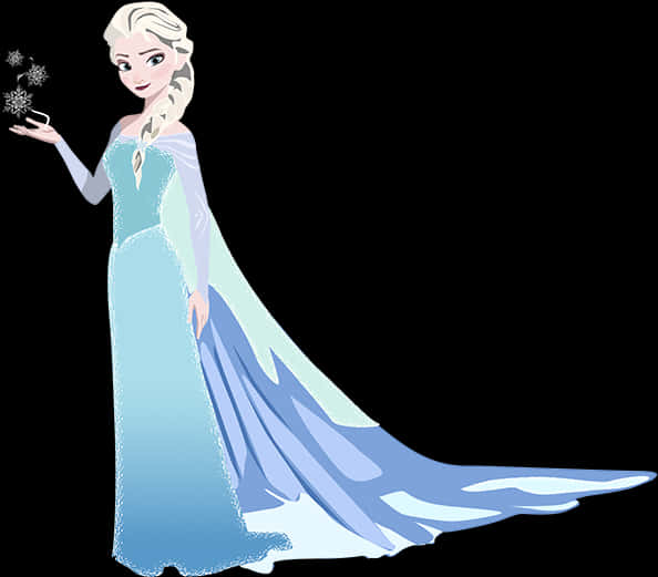 Ice Queen Cartoon Character PNG Image