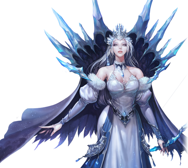 Ice Queen Fantasy Artwork PNG Image