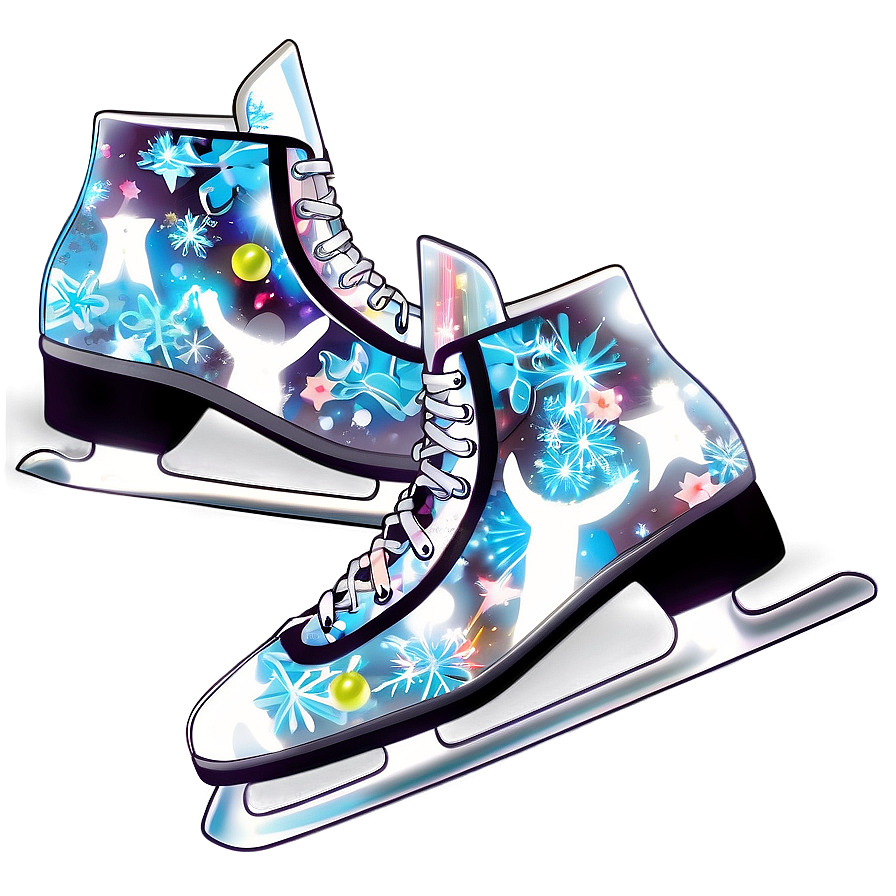 Ice Skate Print Png 06212024 PNG Image