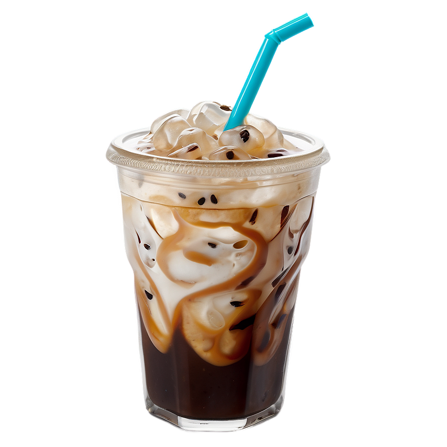 Iced Coffee With Foam Png Wxm PNG Image