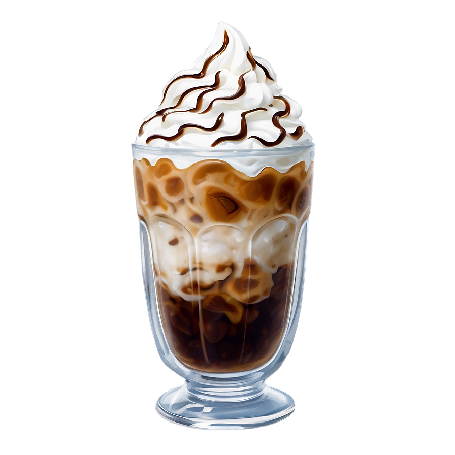 Iced Coffee With Whipped Cream Png Saa PNG Image