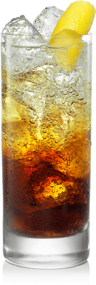 Iced Cold Drinkwith Lemon Slice PNG Image