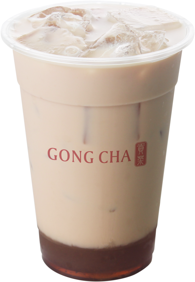 Iced Gong Cha Bubble Tea PNG Image