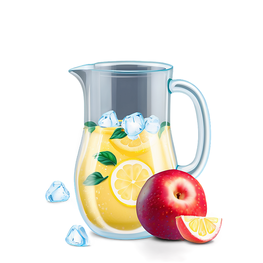 Iced Lemonade Pitcher Png 05252024 PNG Image