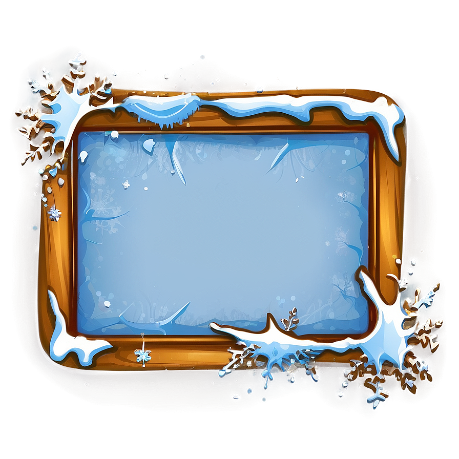 Iced Snow Border Png Fve81 PNG Image