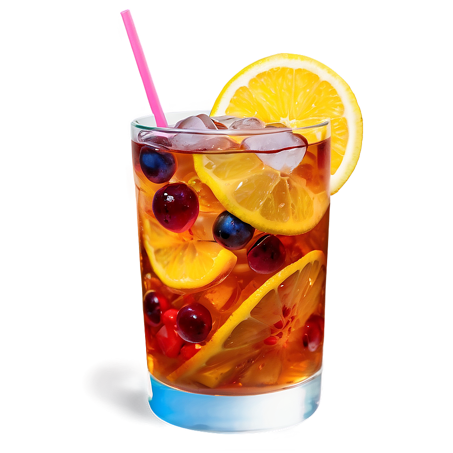 Iced Tea With Fruit Pieces Png 85 PNG Image