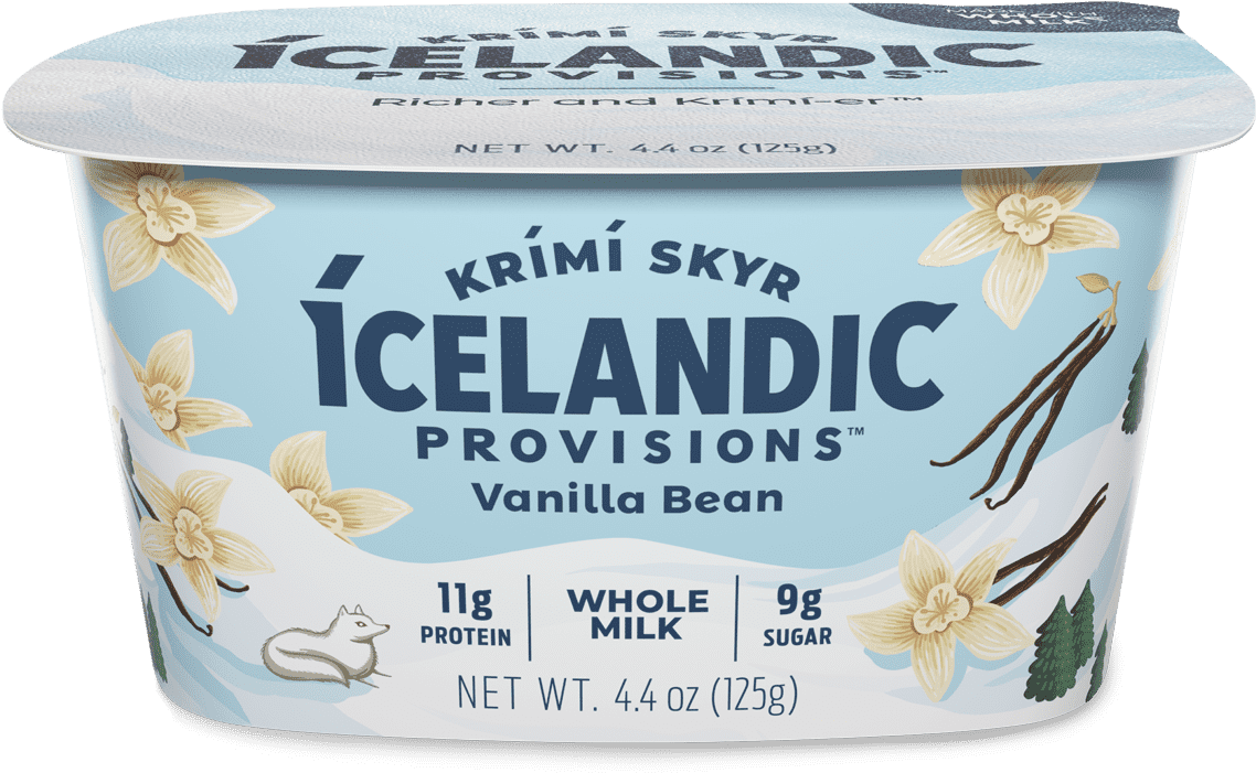 Icelandic Vanilla Bean Skyr Ice Cream Packaging PNG Image