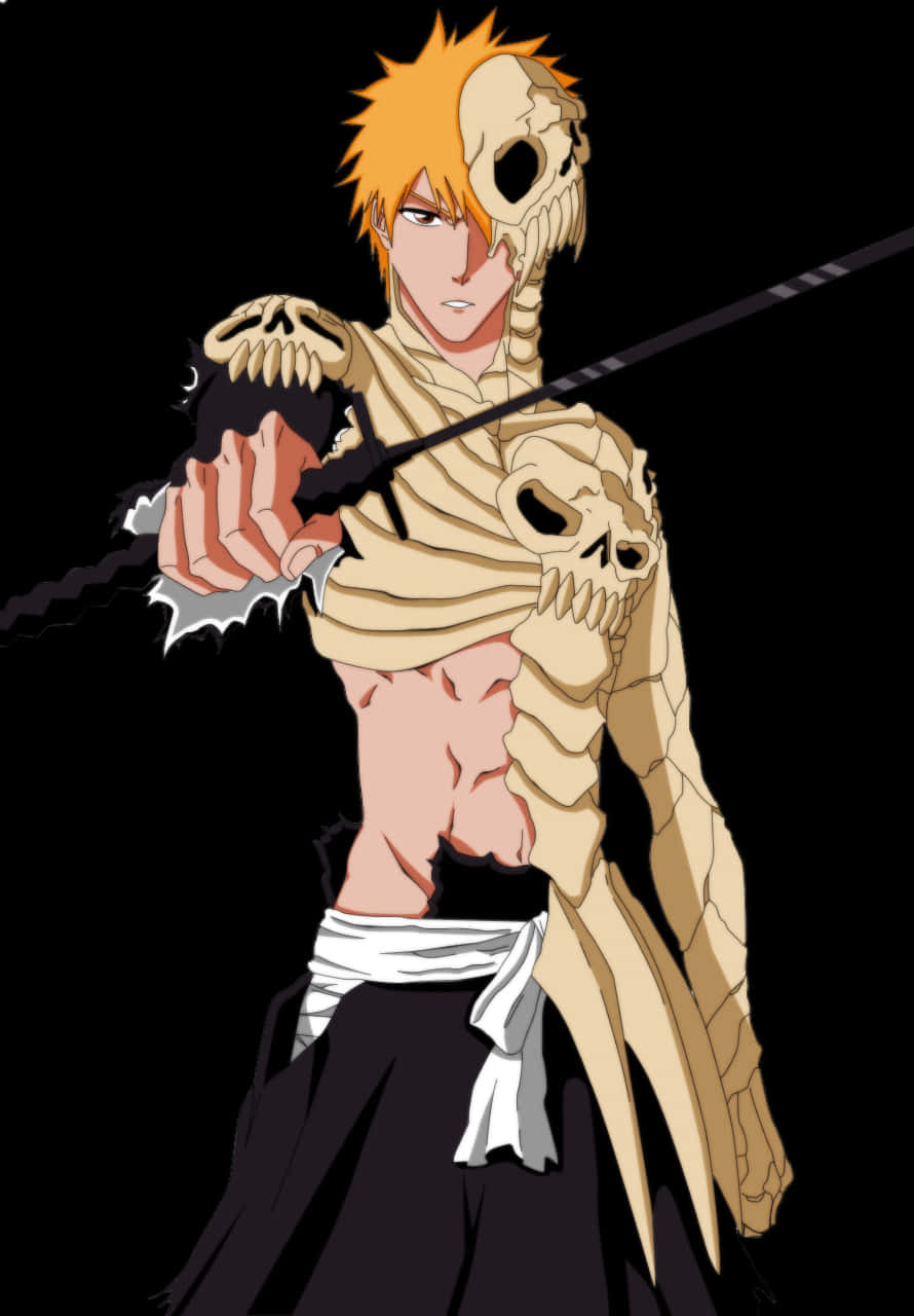 Ichigo Hollow Maskand Zanpakuto PNG Image