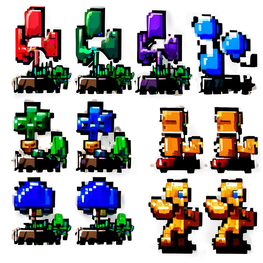 Iconic 16 Bit Game Sprites Png Wck PNG Image