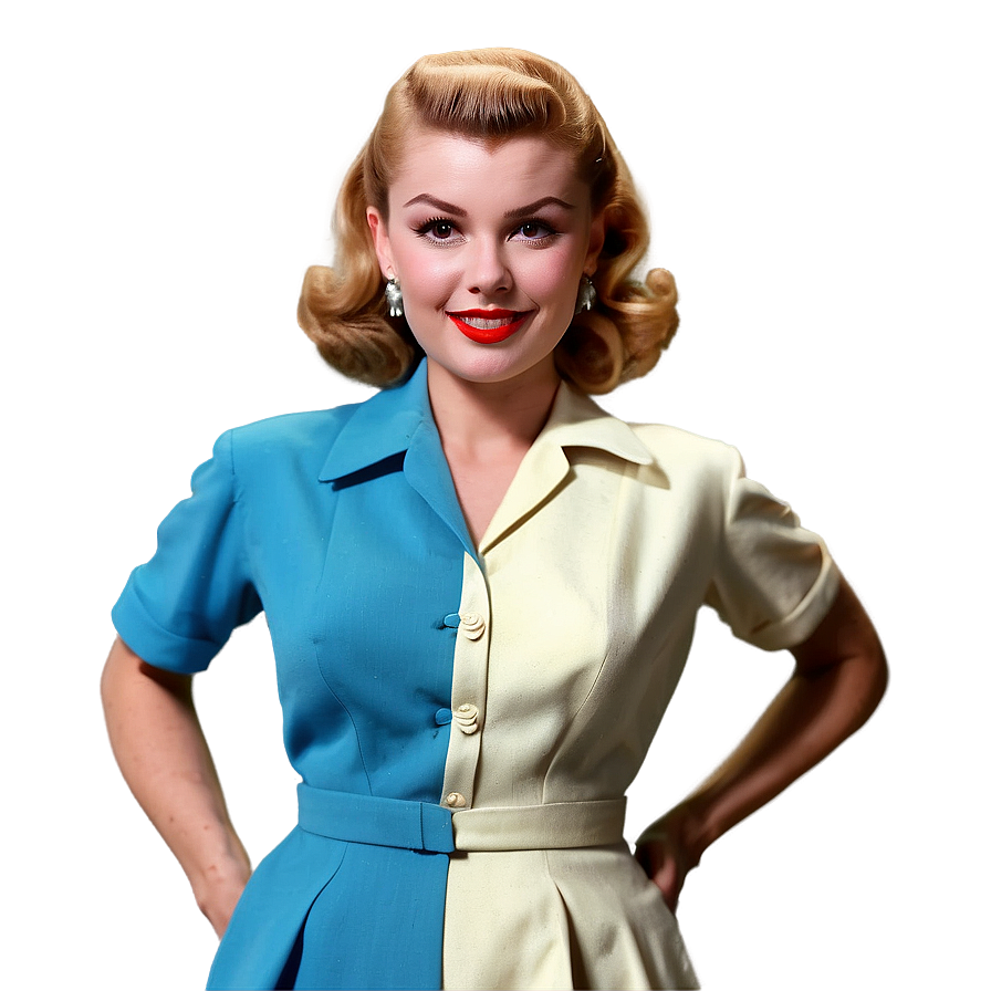 Iconic 1950s Fashion Outfits Png Mjq61 PNG Image