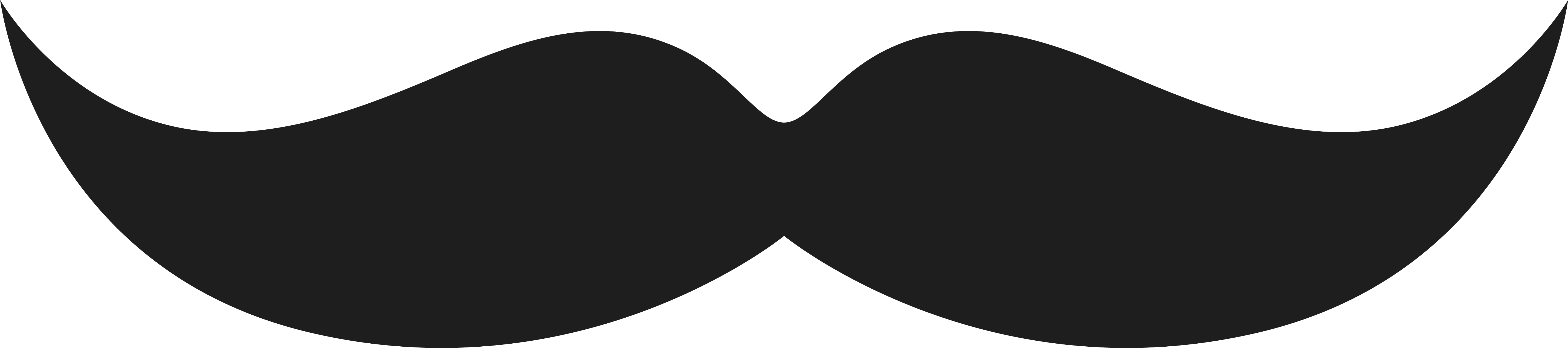 Iconic Black Moustache Graphic PNG Image