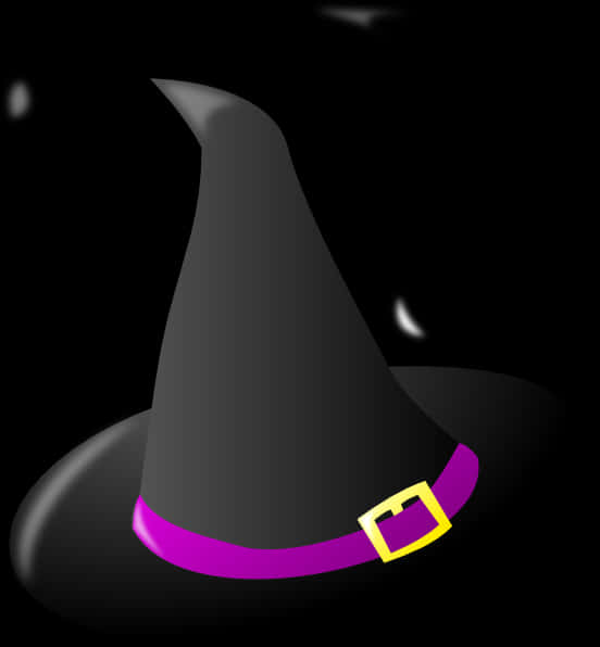 Iconic Black Witch Hat PNG Image