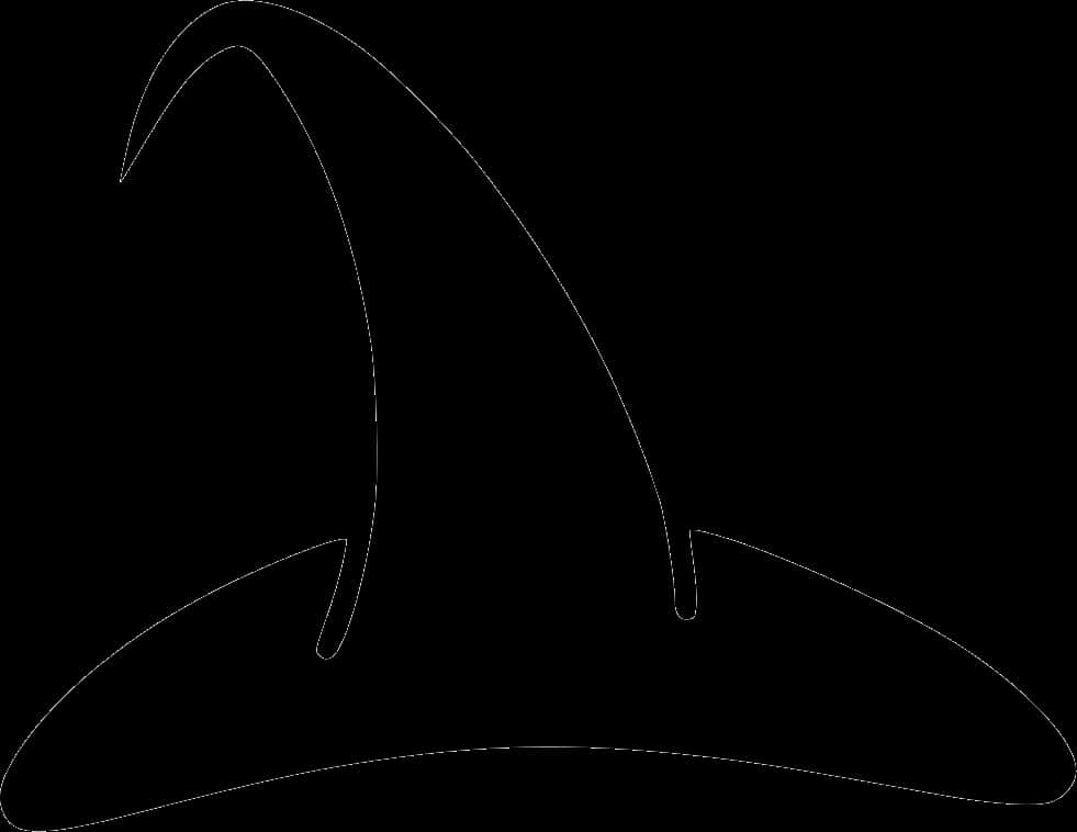 Iconic Black Witch Hat Silhouette PNG Image