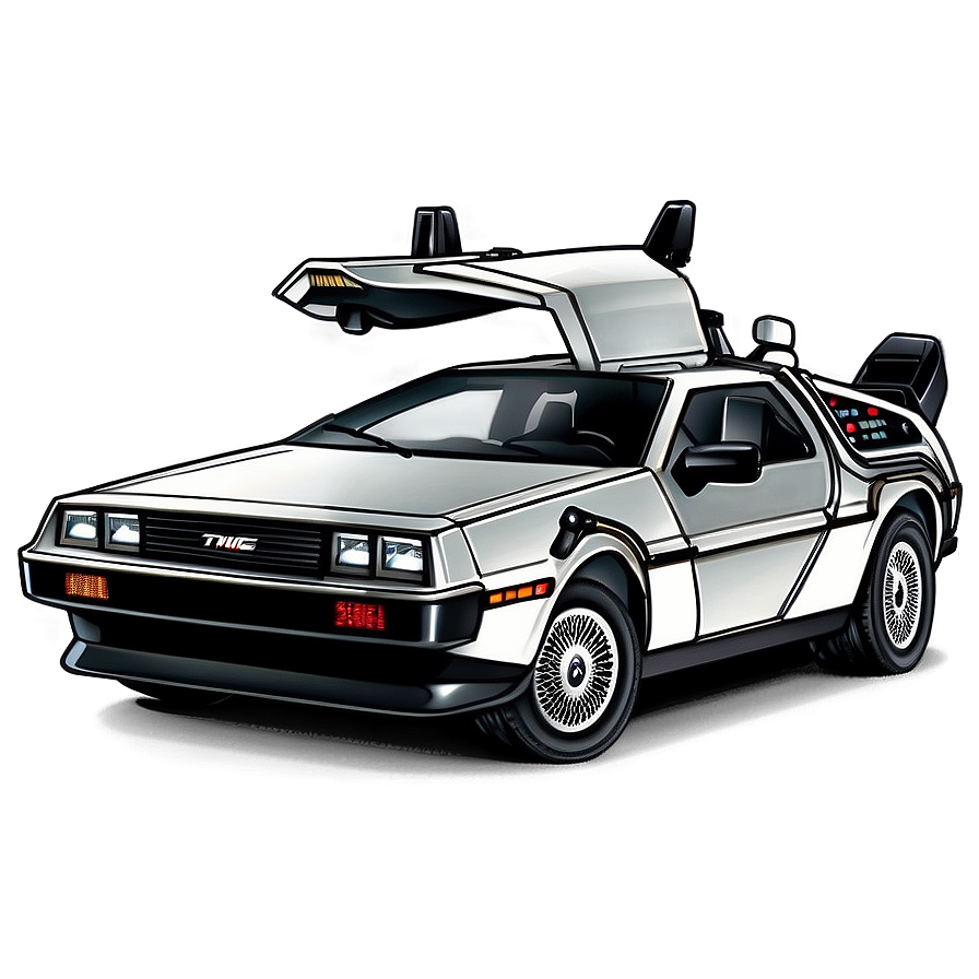 Iconic Delorean Time Machine Graphic Png 88 PNG Image