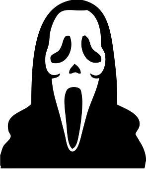 Iconic_ Ghostface_ Mask_ Vector PNG Image