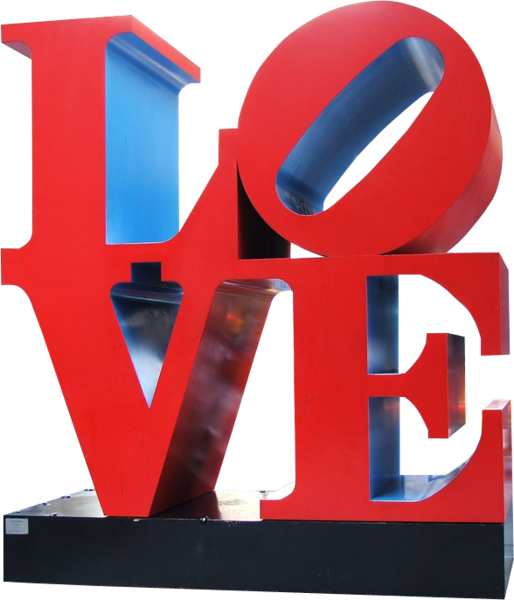 Iconic Love Sculpture PNG Image