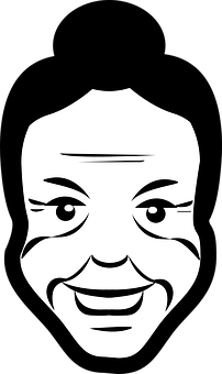 Iconic Mask Graphic PNG Image