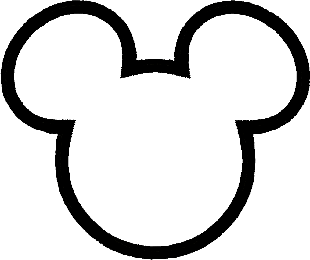 Iconic Mickey Mouse Silhouette PNG Image