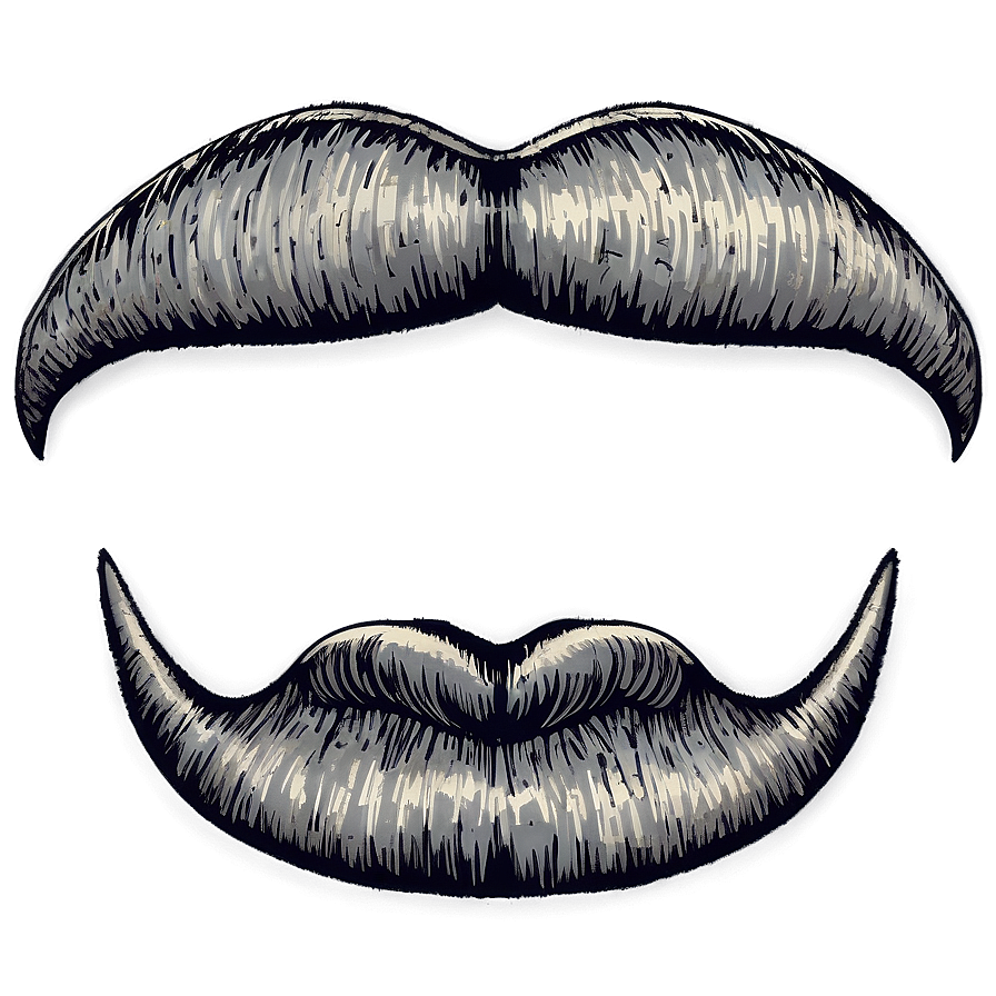 Iconic Movie Star Mustache Png Bun PNG Image